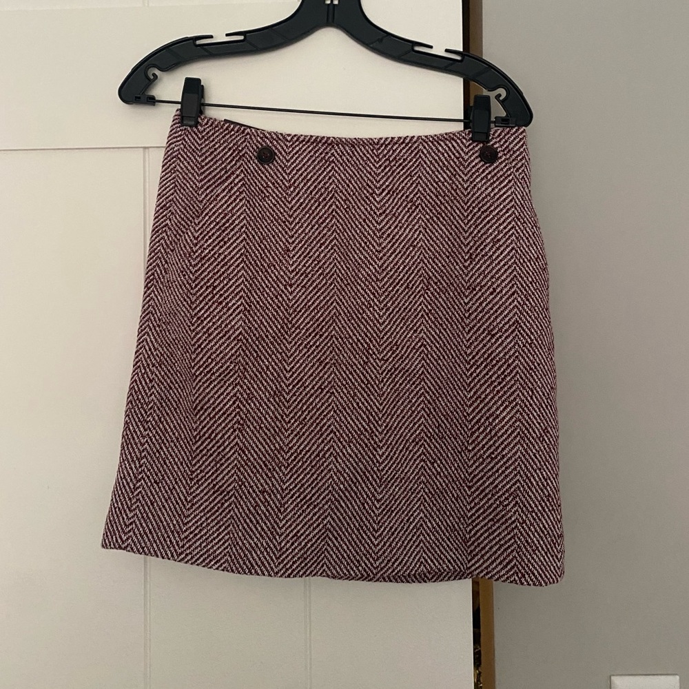 Banana republic red checkered houndstooth mini skirt